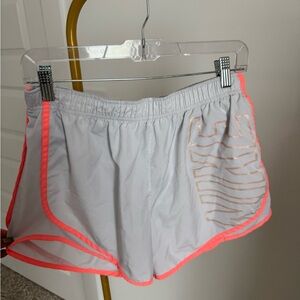 Nike Pink and White Athletic Shorts Lightweight Runner Style